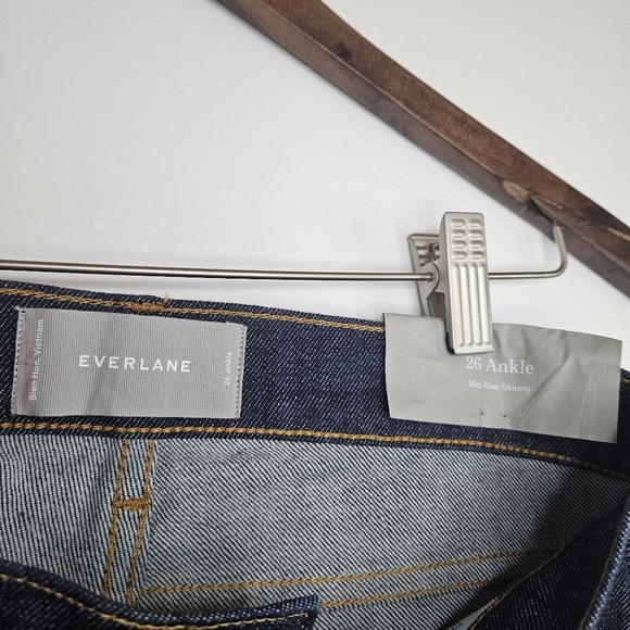 EVERLANE The Mid Rise Ankle Skinny Jean - Dark Indigo - Picture 10 of 10